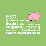 Nachhaltige Anlagestrategien Verschiedene Begriffe rund um nachhaltige Anlagestrategien in einer Wortwolke